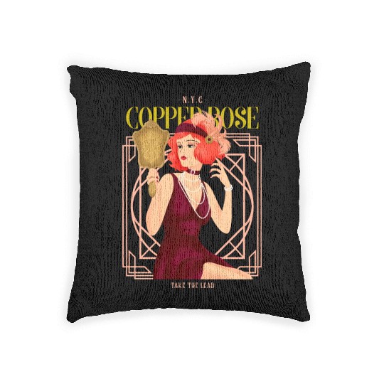 Nyc Copper Rose The Great Gatsby Woven Pillows
