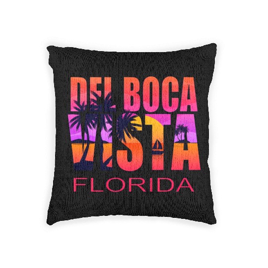 Del Boca Vista Retirement Community Novelty Woven Pillows
