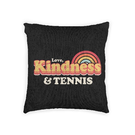 Tennis Love Kindness And Tennis Woven Pillows