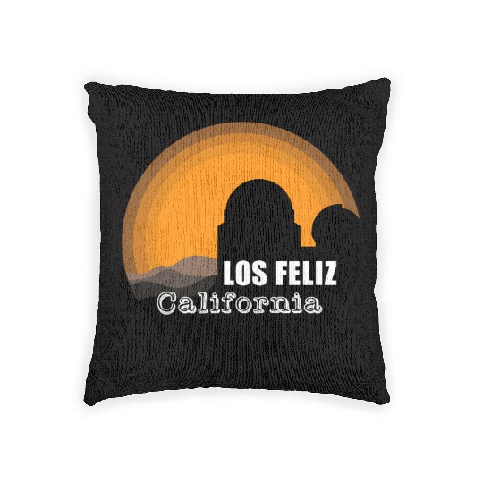 Los Feliz California Los Angeles Griffith Observat Woven Pillows