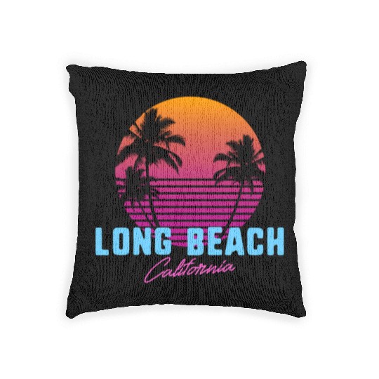 Long Beach California Woven Pillows