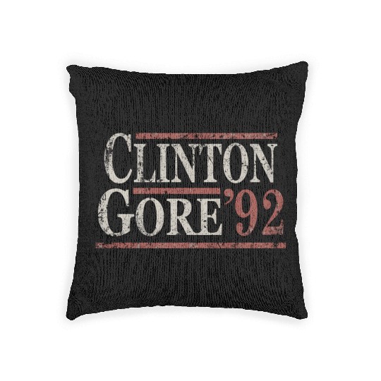 Distressed Bill Clinton Al Gore 1992 Woven Pillows