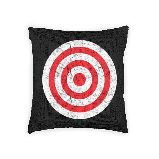 Print On Back Bullseye Target Bulls Eye Fun Woven Pillows