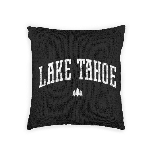 Lake Tahoe Tree Icon Woven Pillows