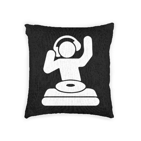 Dj Turntable Dj Vinyl Music Mixer Woven Pillows