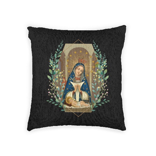 85417 Our Lady Of Altagracia Virgen De Dominicana Woven Pillows