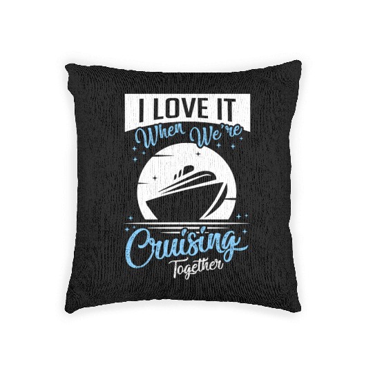 Cruising Vacation Cruise Ship Woven Pillows