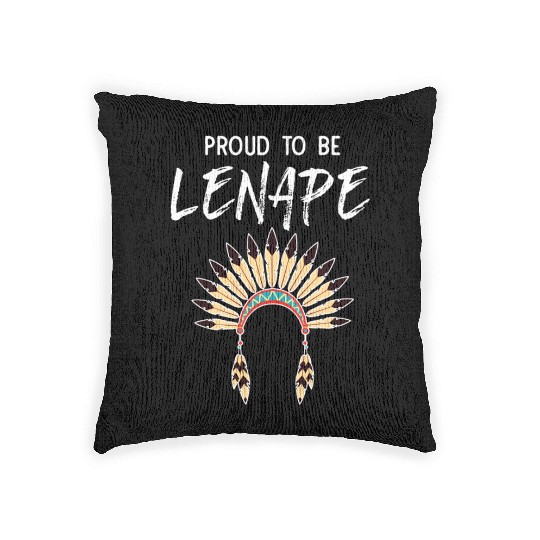 Proud To Be Lenape Delaware Native American Pride Woven Pillows