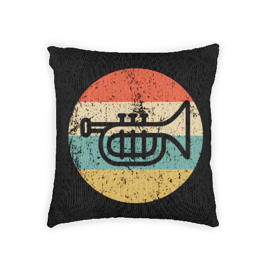 Trumpet Style Music Woven Pillows