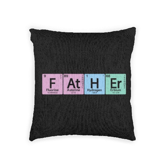 At H Er Father Element Periodic Table Element Woven Pillows