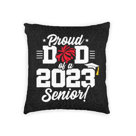 Senior Year - Cheerleading Dad - Class of 2023 - S Woven Pillows