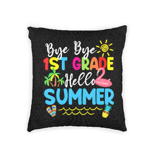 Teacher Life Messy Bun Back To School - First Day Woven Pillows