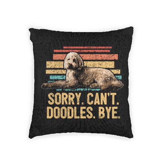 Funny Goldendoodle Dog Dad Doodle Mom Animal Dog Woven Pillows