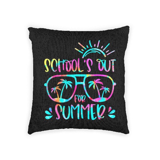Last Day Of School Schools Out For Summer Teacher Woven Pillows