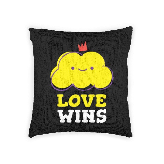 Love Wins LGBT Love Live Be Happy Love Print LGBT Woven Pillows
