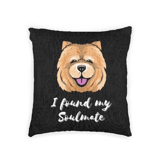 Chow Chow Dog Soulmate Puppy Dog Lover Woven Pillows