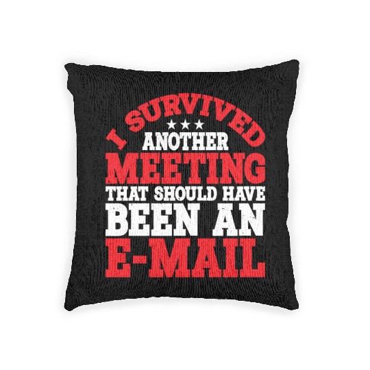 I Survived A Meeting That Should Have Been Mail 40 Woven Pillows