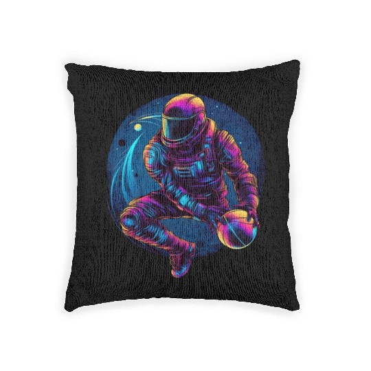 Astronaut Basketball Woven Pillows
