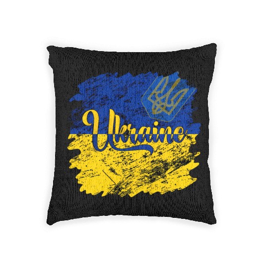 Ukraine Ukrainian Flag I Stand With Ukraine Pride Woven Pillows