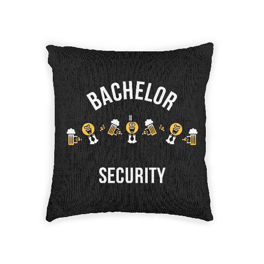 Bachelor Security (Caricature / Dance / 3C / W) Woven Pillows