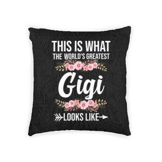 The World'S Greatest Gigi Loo Like Grandma Woven Pillows