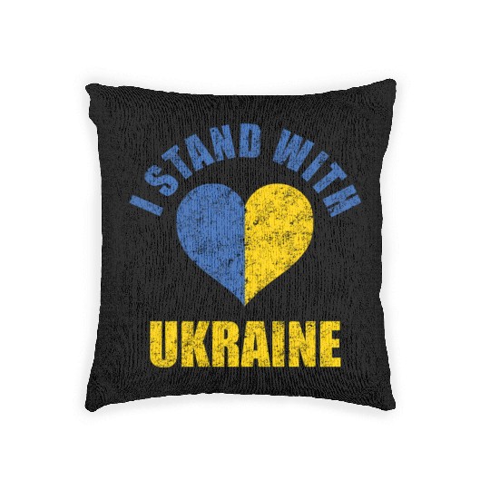 Support Ukraine I Stand With Ukraine Ukrainian Woven Pillows