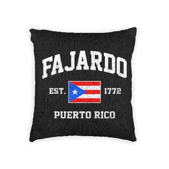 Fajardo Puerto Rico Boricua Flag Athletic Style Woven Pillows