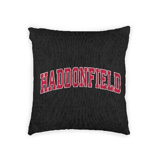 Haddonfield New Jersey Nj Sports Red Woven Pillows