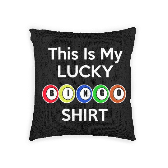 Lucky Bingo For Bingo Players Woven Pillows