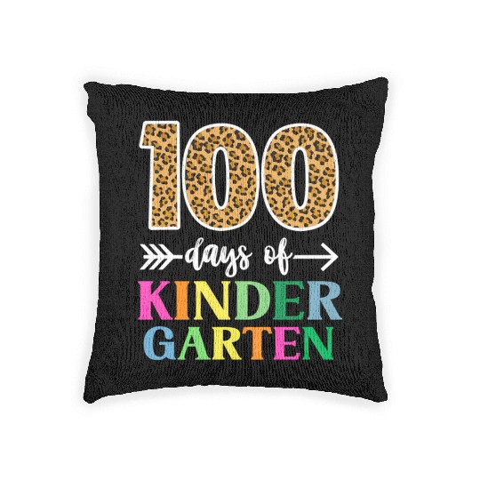 100 Days Of Kindergarten School Teacher Smarter Woven Pillows