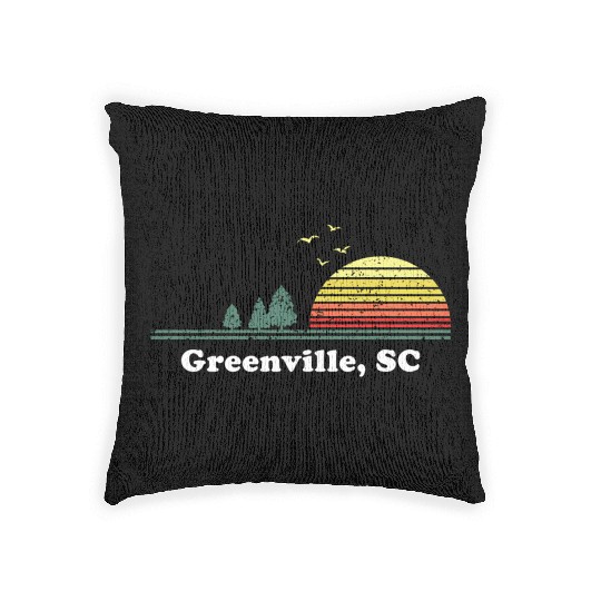 Greenville South Carolina Home Print Woven Pillows