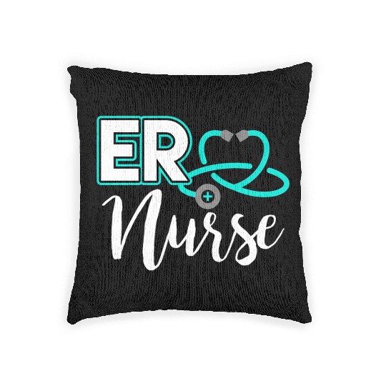 Er Nurse Emergency Room Medical Nursing School Woven Pillows
