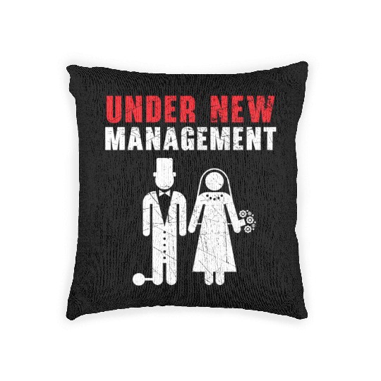 Bride And Groom Wedding Day Marriage Just Married Woven Pillows