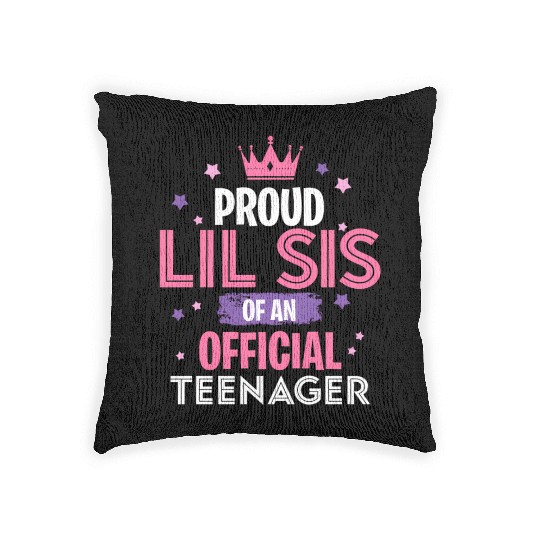 Proud Little Sister Of An Officialnager 13Th Woven Pillows