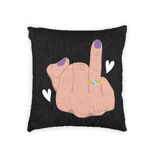 Bride And Groom Wedding Day Marriage Just Married Woven Pillows