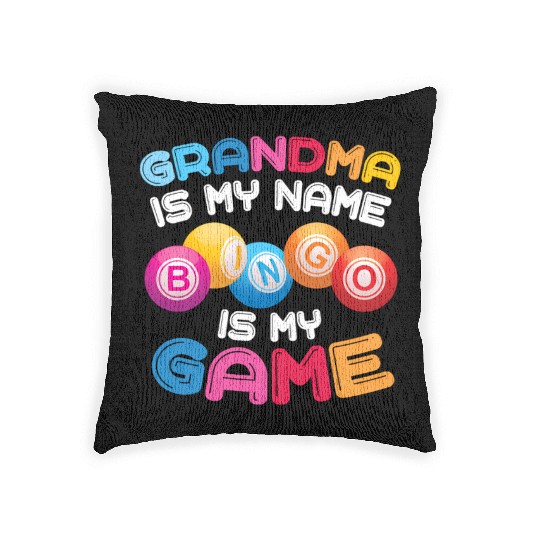 Bingo Player Grandma Woven Pillows