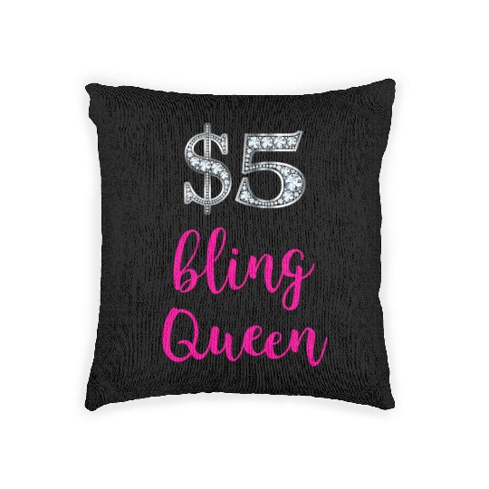 5 Bling Queen Jewelry Consultant Event Pop Up Woven Pillows