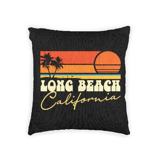 Long Beach California Woven Pillows