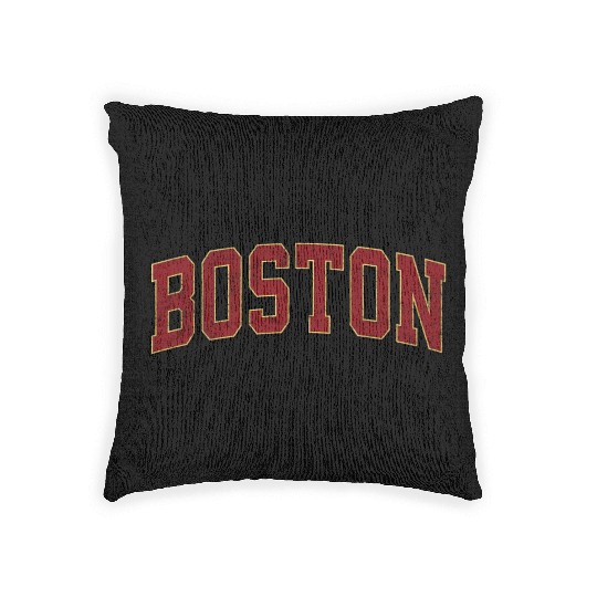 Boston Massachusetts Ma Athletic Sports Woven Pillows