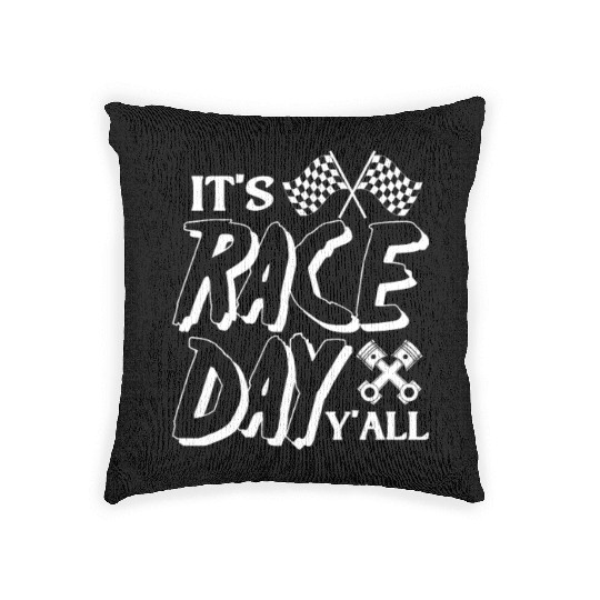 It's Race Day Y'All Woven Pillows