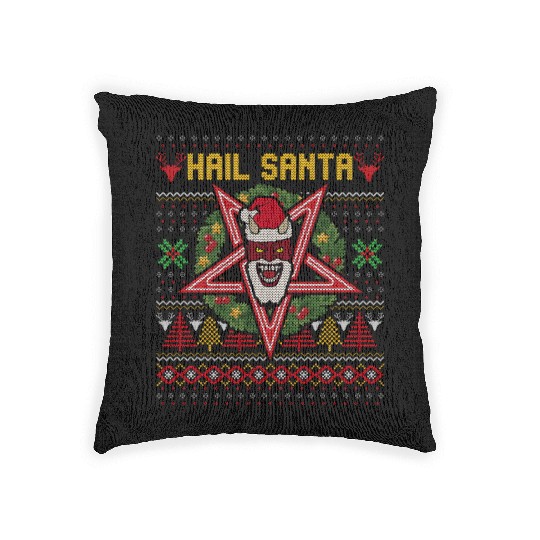 Hail Santa Weird Woven Pillows