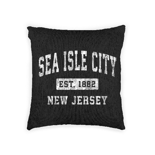 Sea Isle City New Jersey Nj Established Sports Woven Pillows