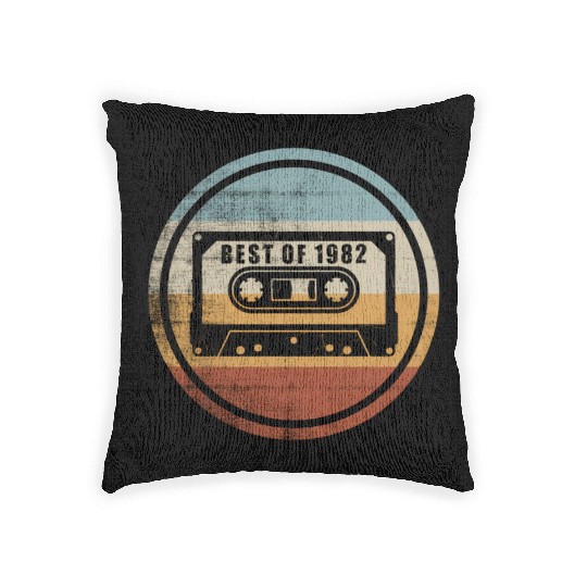 40 Best Of 1982 Cassette Tape Woven Pillows