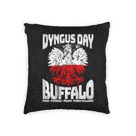 Dyngus Day Buffalo Piwo Pierogi Polka Woven Pillows