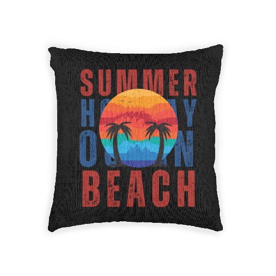 Summer-Sommerferien Beach Woven Pillows