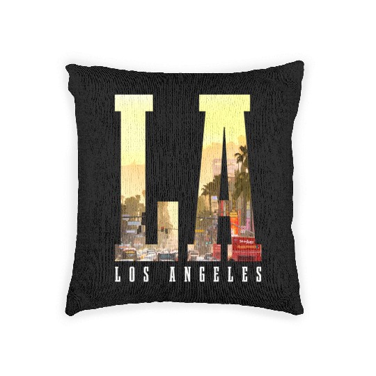 Los Angeles La yline California La Woven Pillows