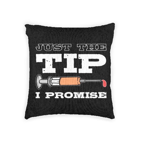 Just The Tip Blood Donor Medical Phlebotomist Gift Woven Pillows