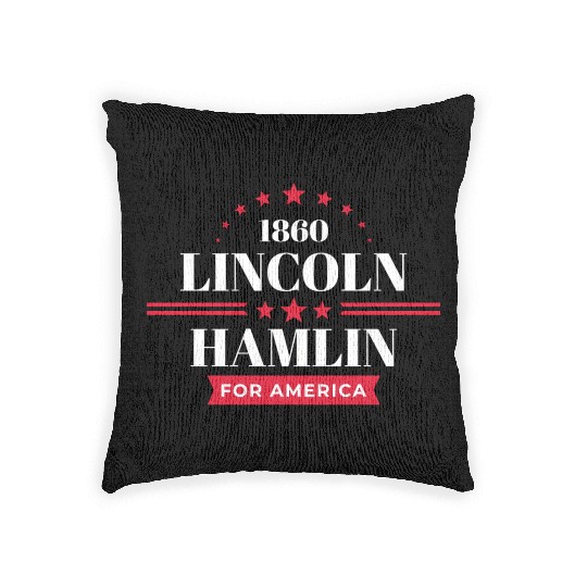 Abe Lincoln 1860 Republican Campaign Woven Pillows