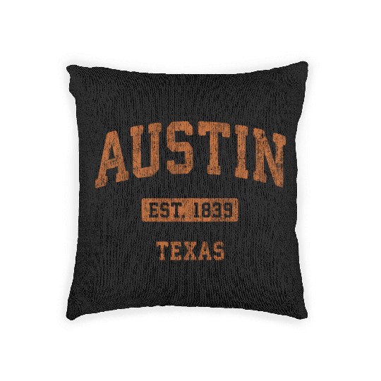 Austin Texas Tx Athletic Sports Woven Pillows