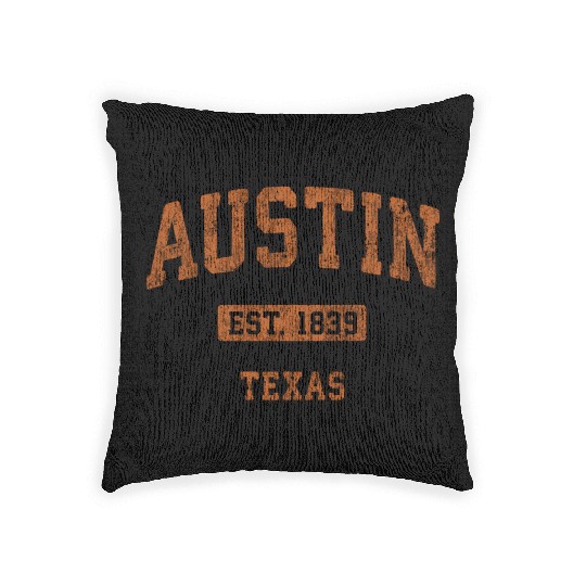Austin Texas Tx Athletic Sports Woven Pillows